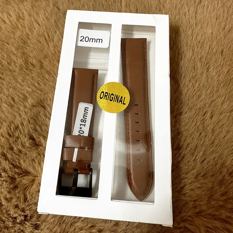 20mm Brown Ruxiang Sweat-Resistant Watch Strap – Replacement Band